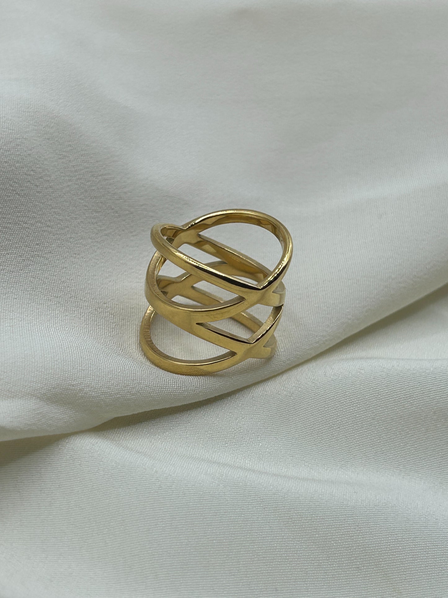 Grid Ring Gold