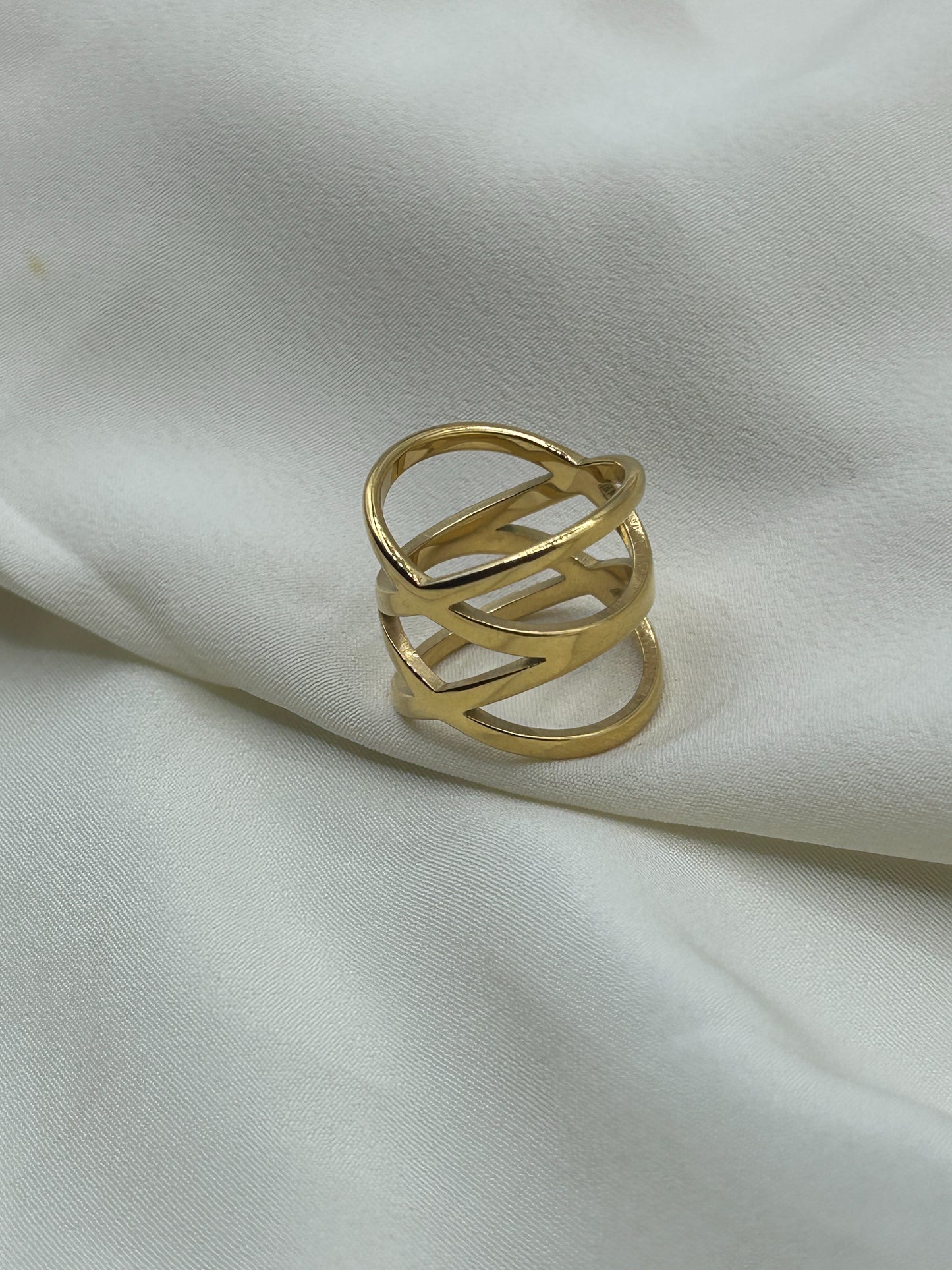 Grid Ring Gold