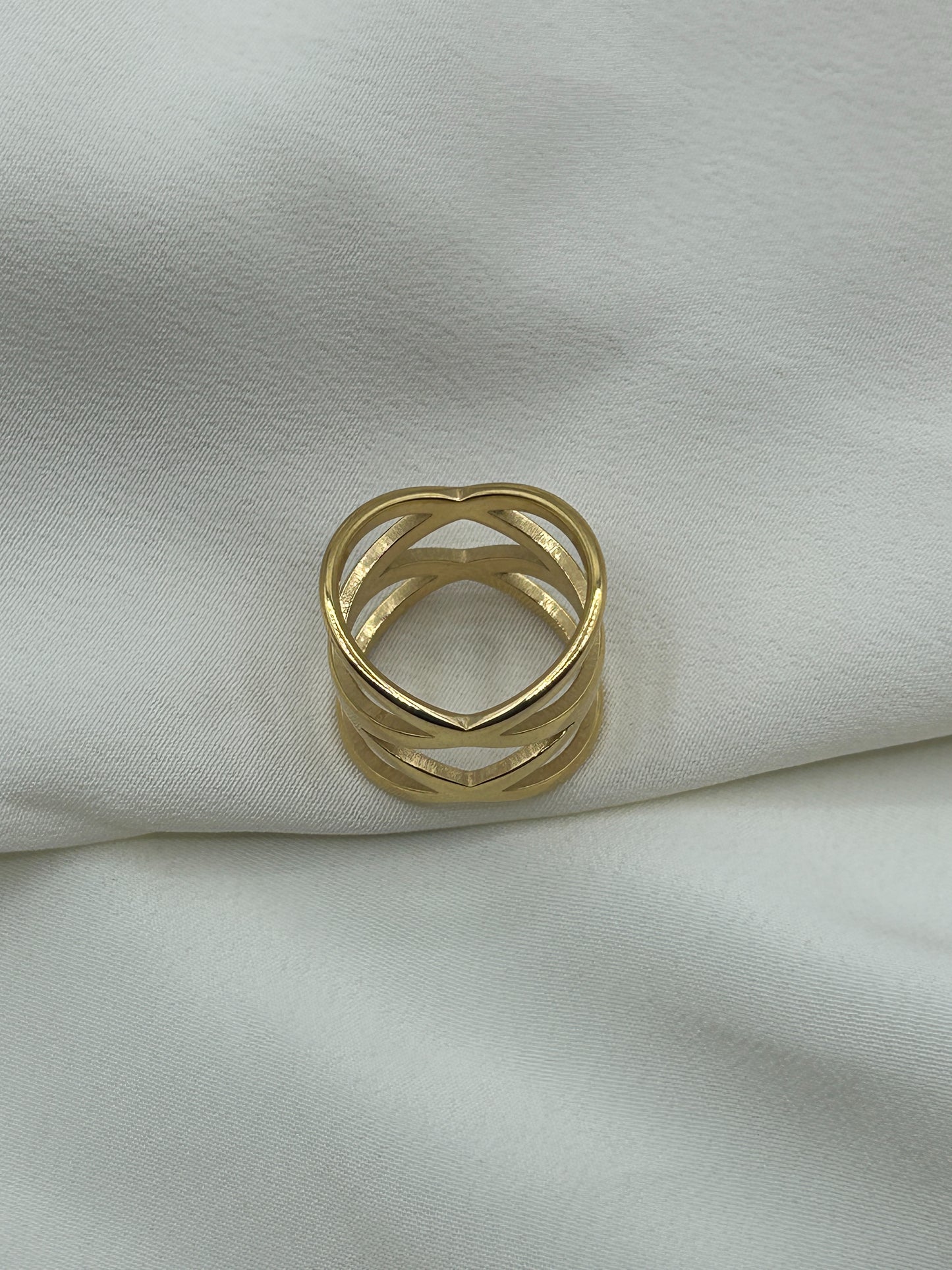 Grid Ring Gold