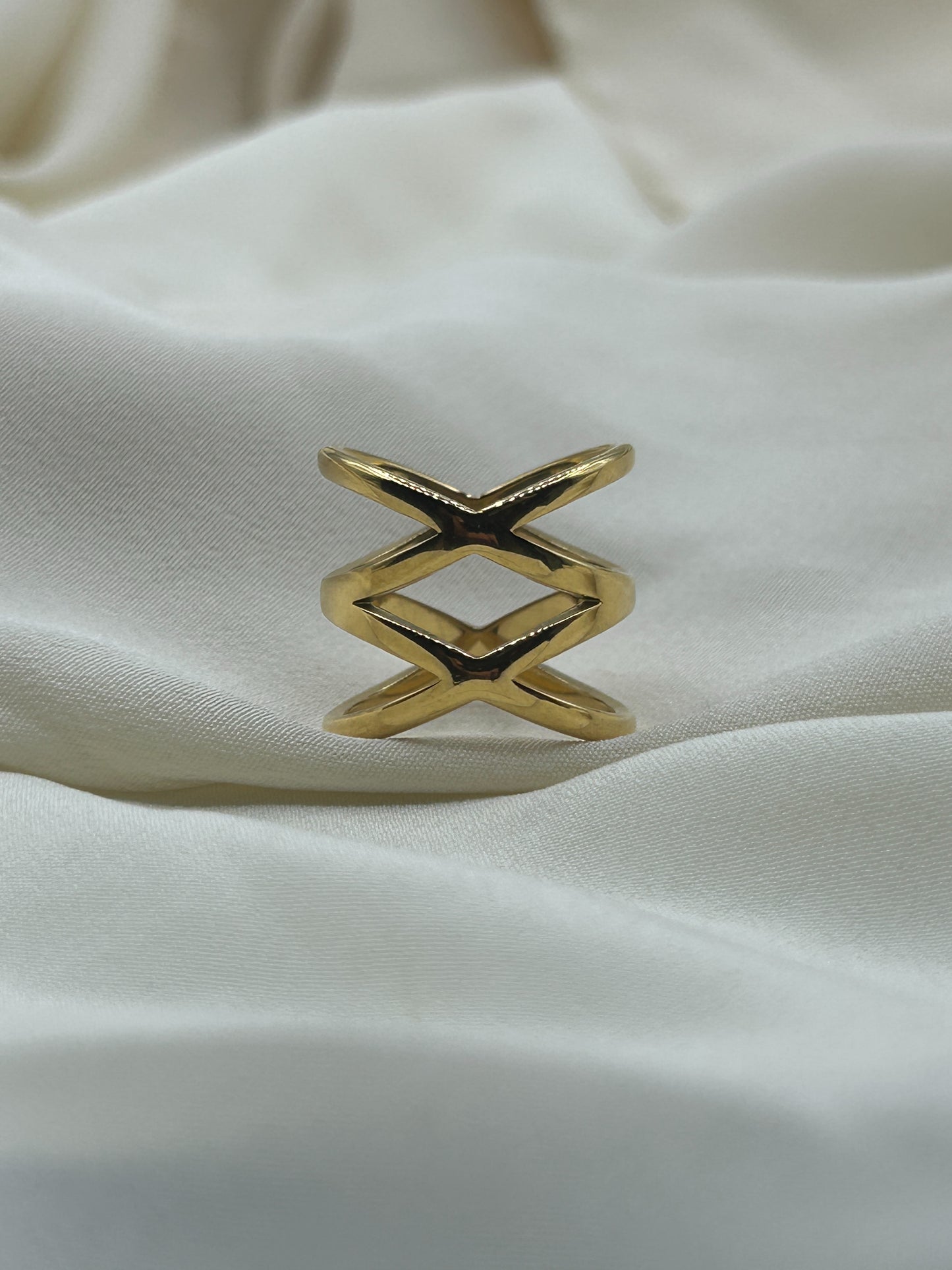 Grid Ring Gold