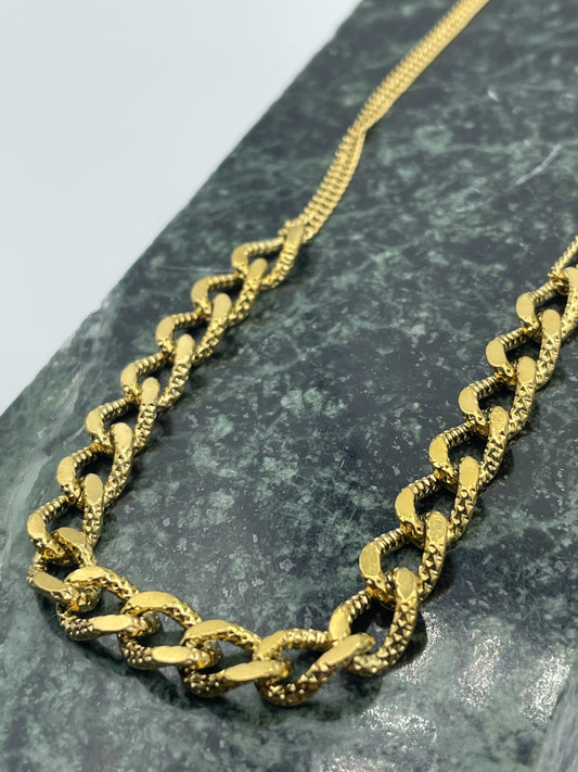 Hammered Large Chain Necklace