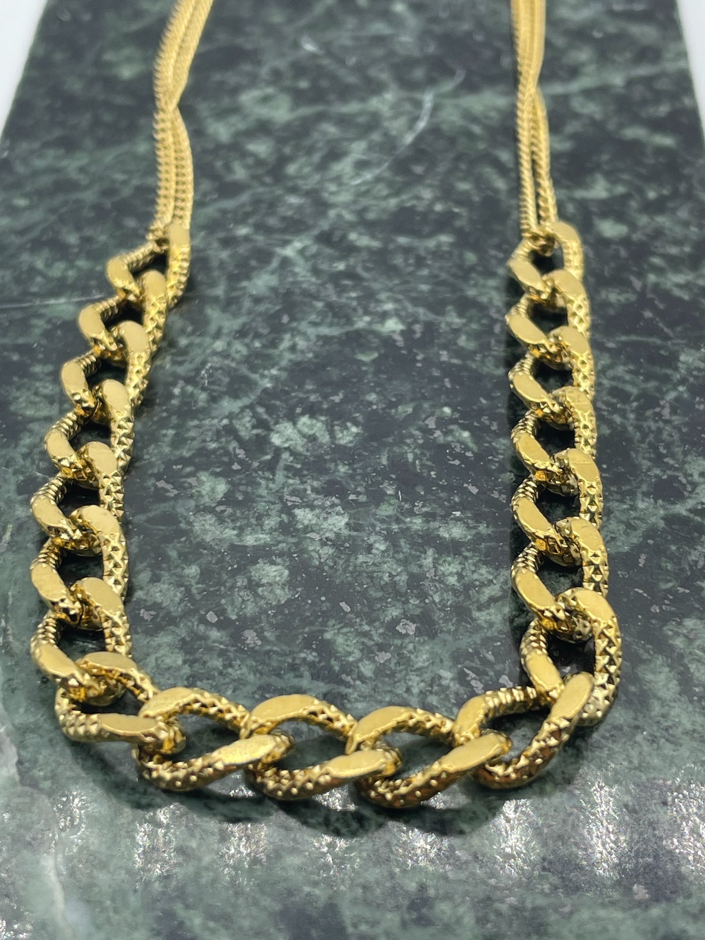 Hammered Large Chain Necklace