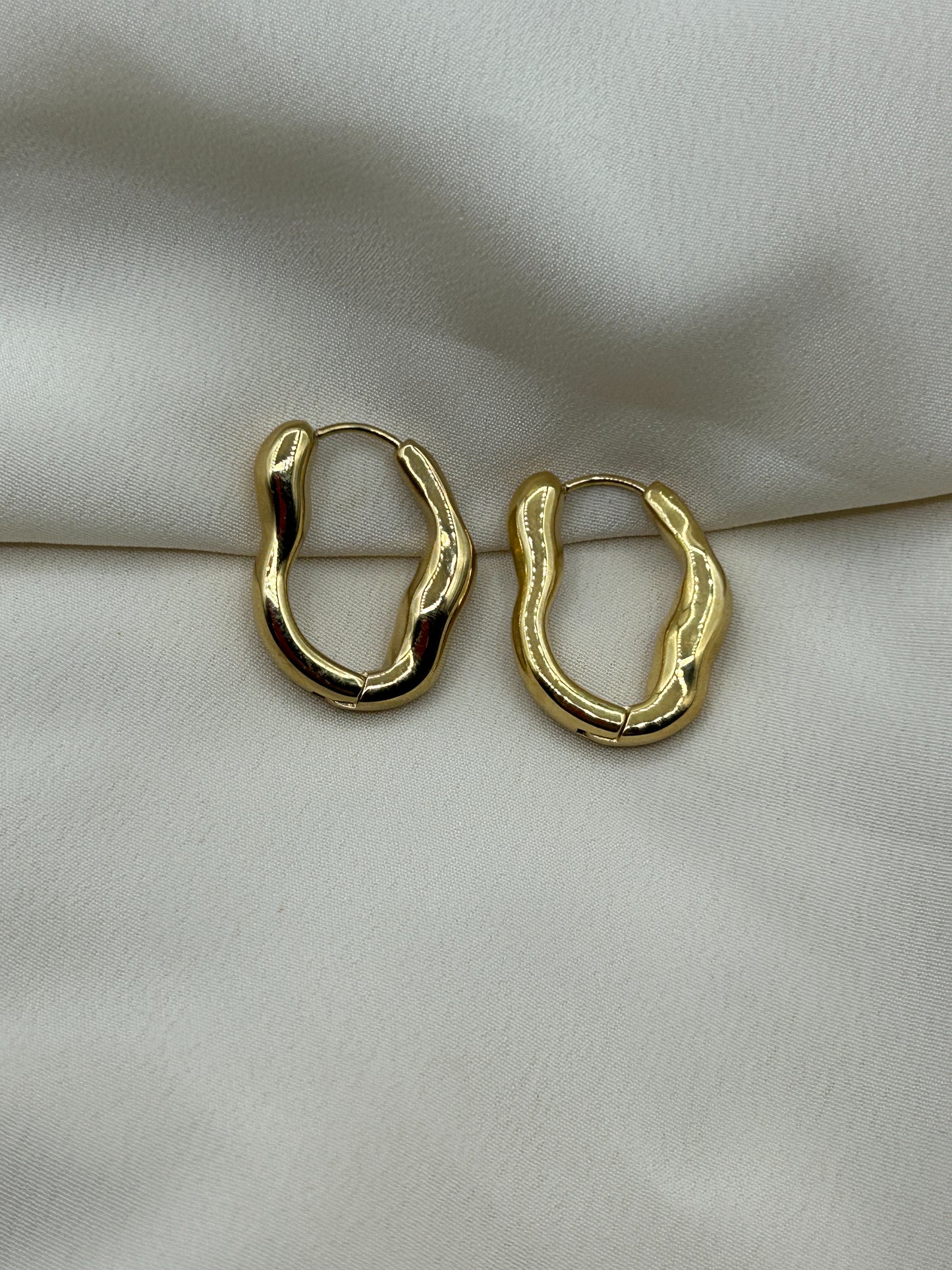 Irregular Hoops Earrings Gold
