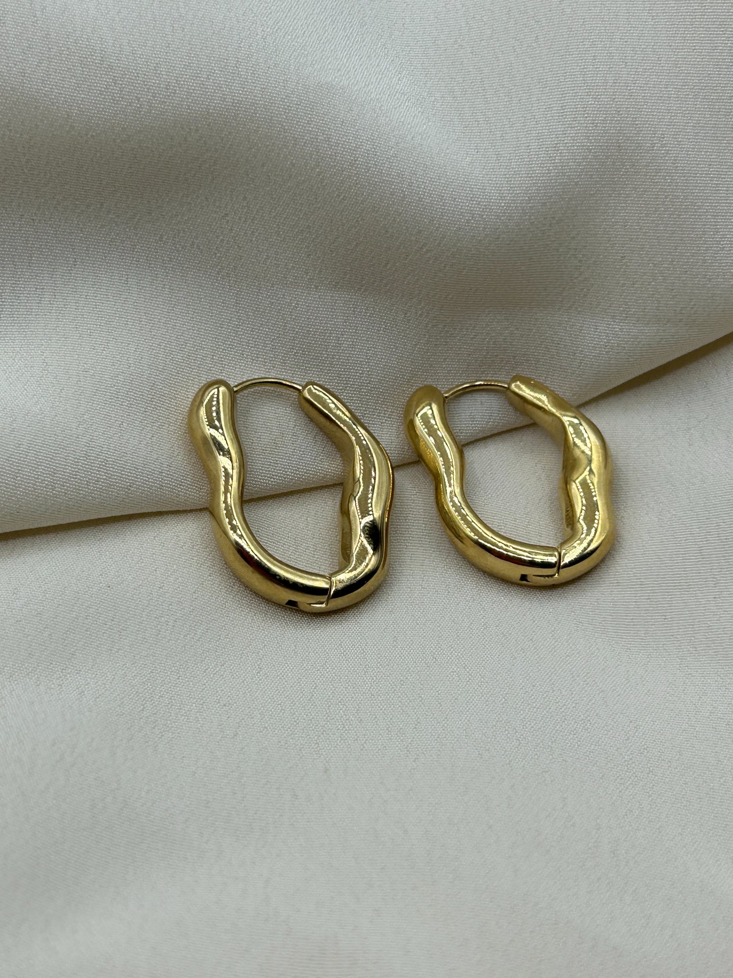 Irregular Hoops Earrings Gold