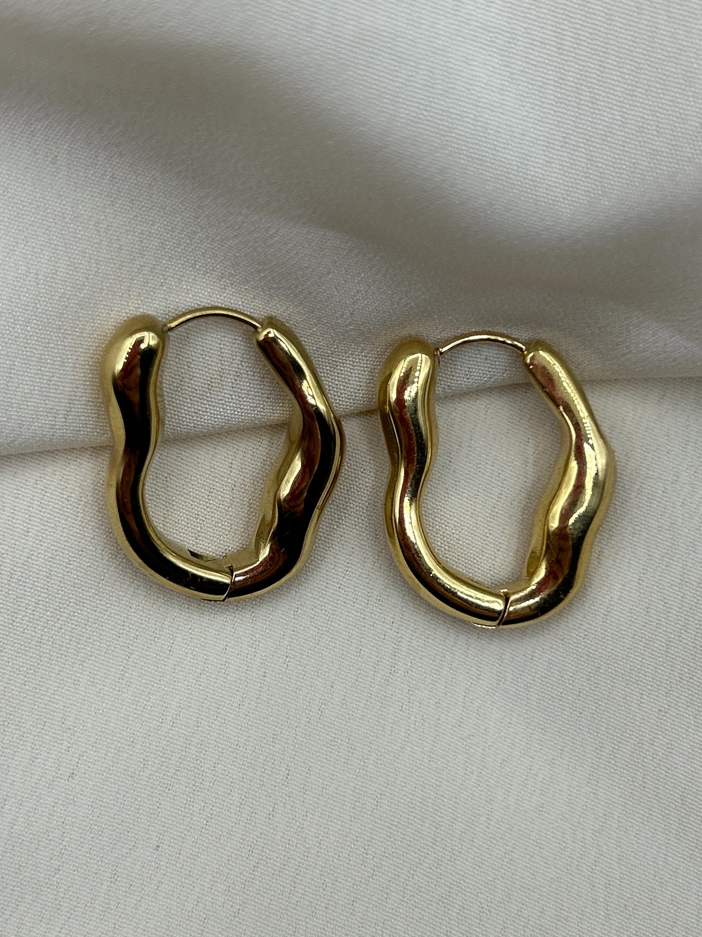 Irregular Hoops Earrings Gold