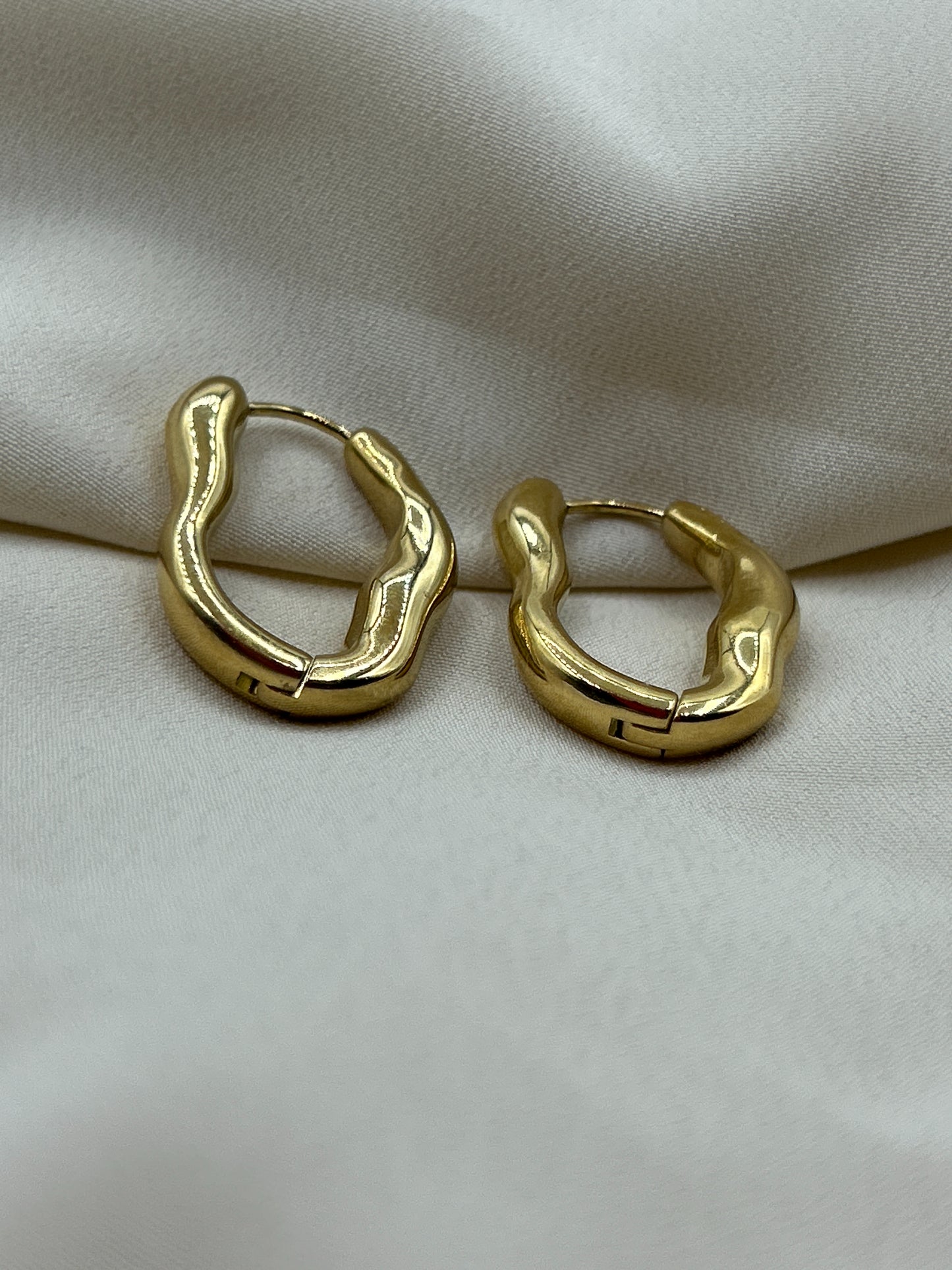 Irregular Hoops Earrings Gold