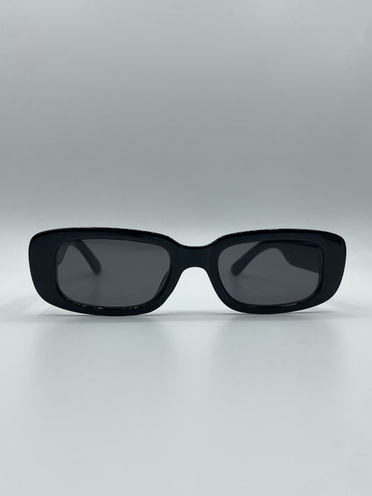 Large Black Rectangular Sunglasses
