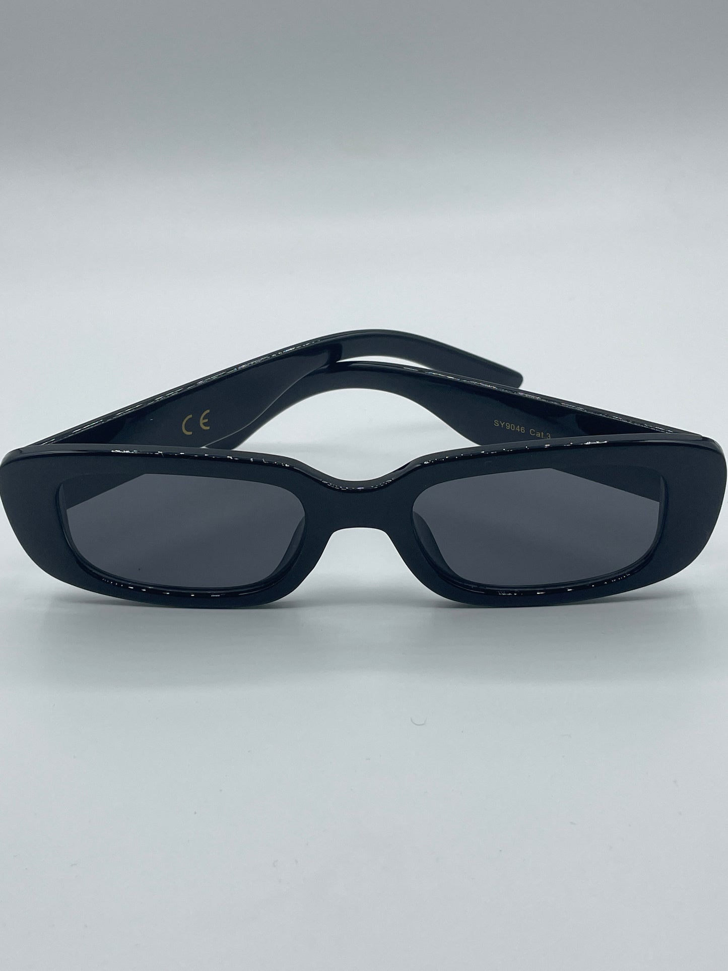 Large Black Rectangular Sunglasses
