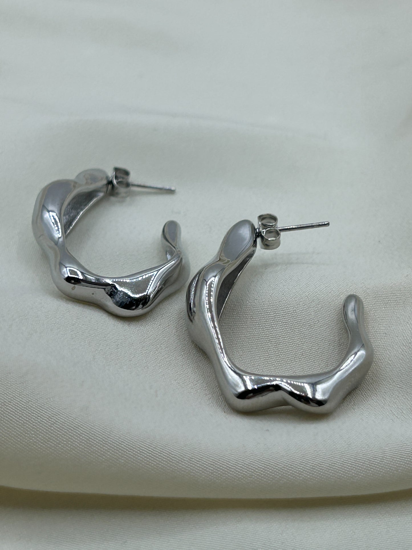 Liquid Earrings Silver