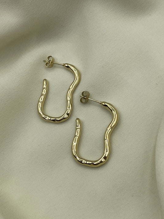 Long Serpentine Earrings Gold