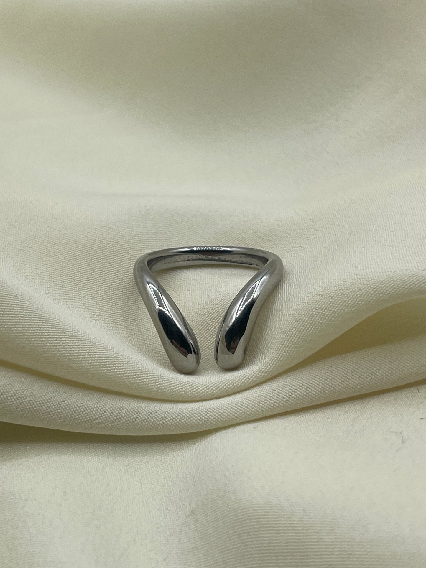 Open Collar Ring Silver