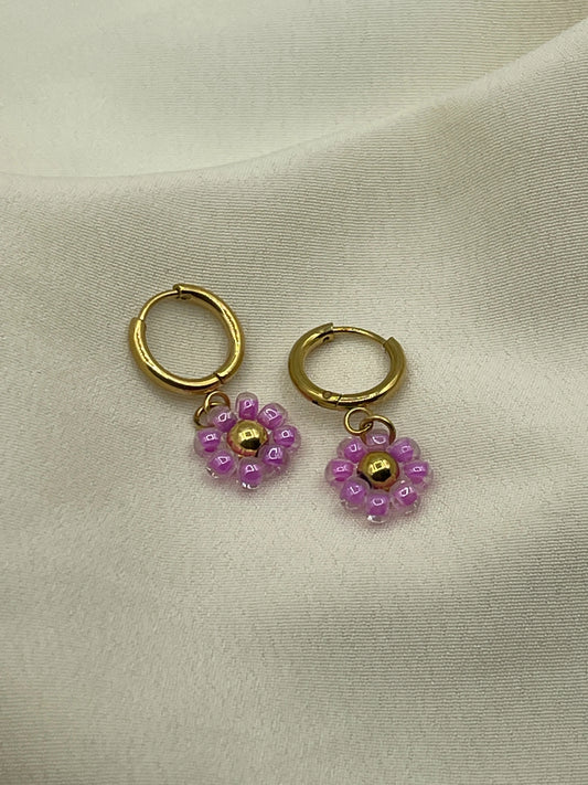 Pink Mini Flower Earrings