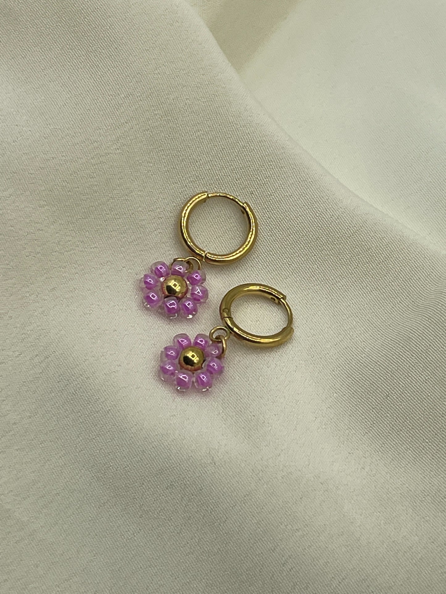 Pink Mini Flower Earrings