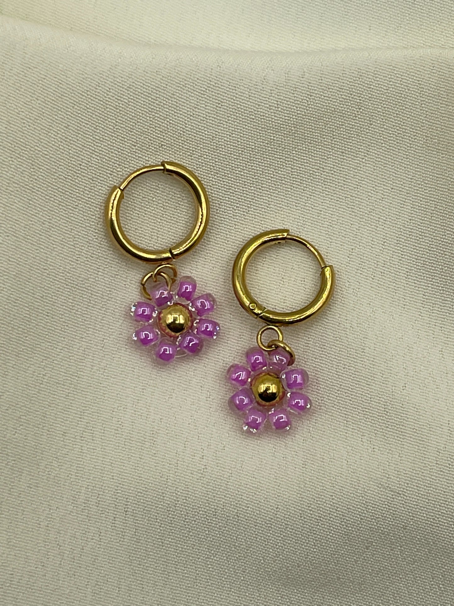 Pink Mini Flower Earrings