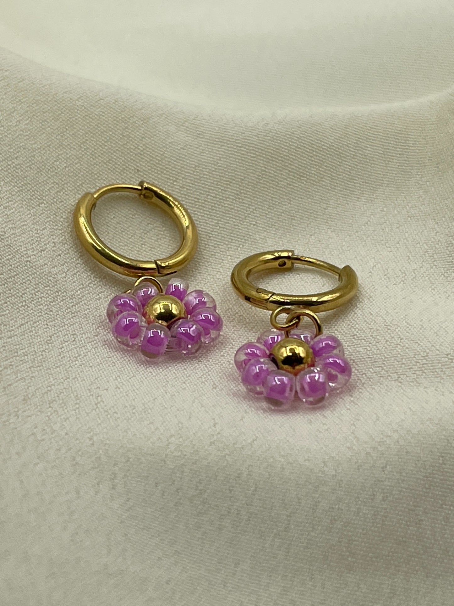 Pink Mini Flower Earrings