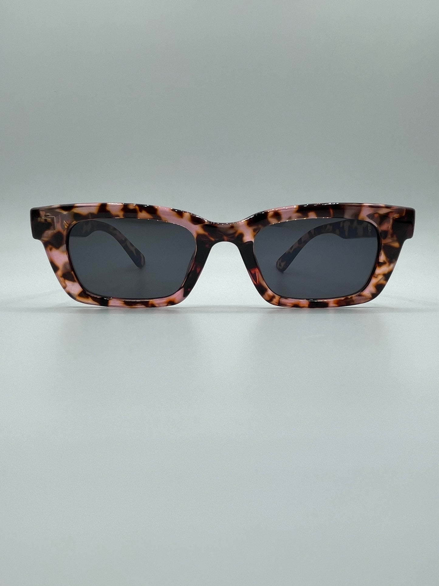 Pink Spotted Rectangular Sunglasses