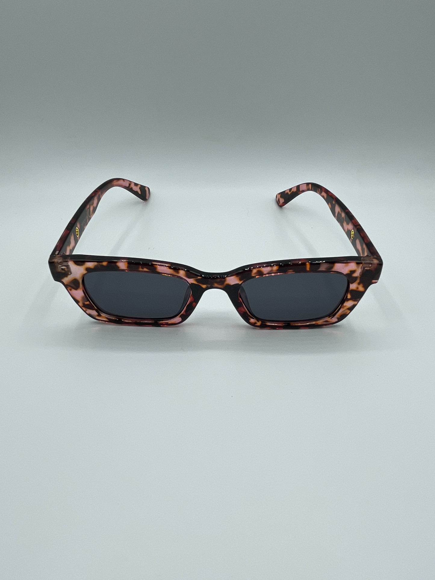 Pink Spotted Rectangular Sunglasses