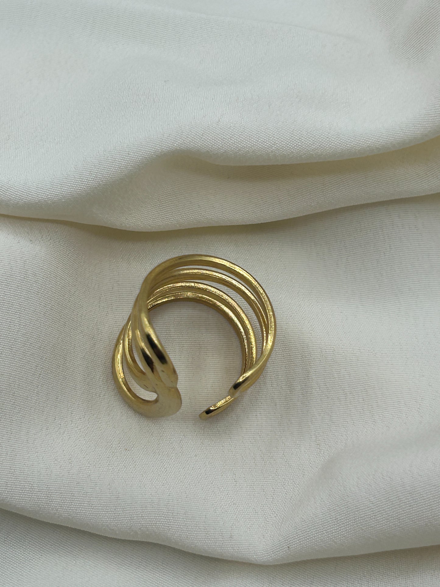 Scribble Open Ring Gold