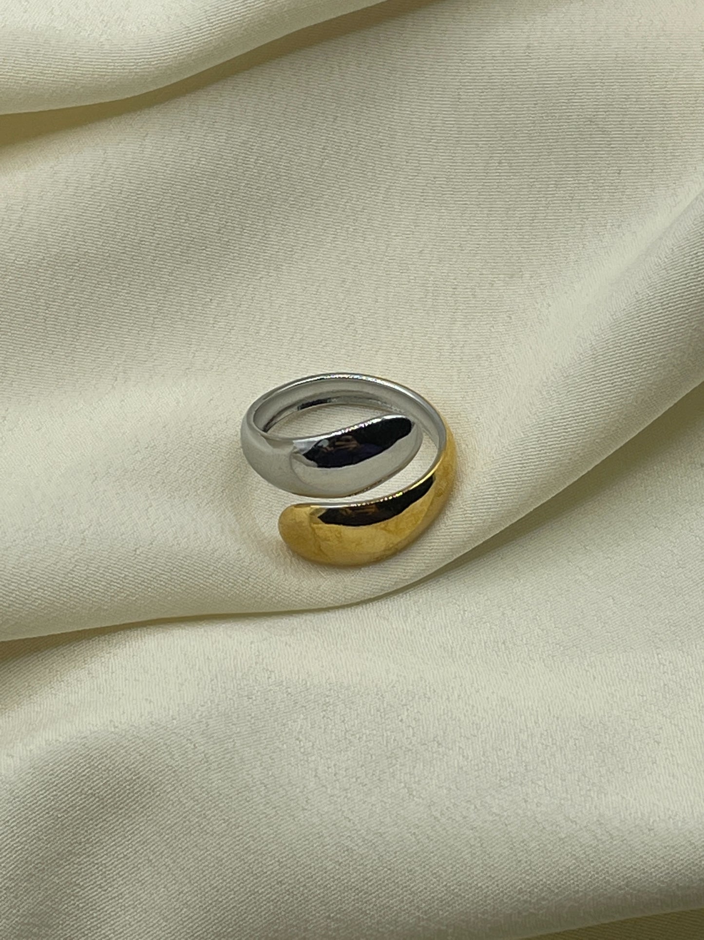 Simple Enlacing Ring Bicolor