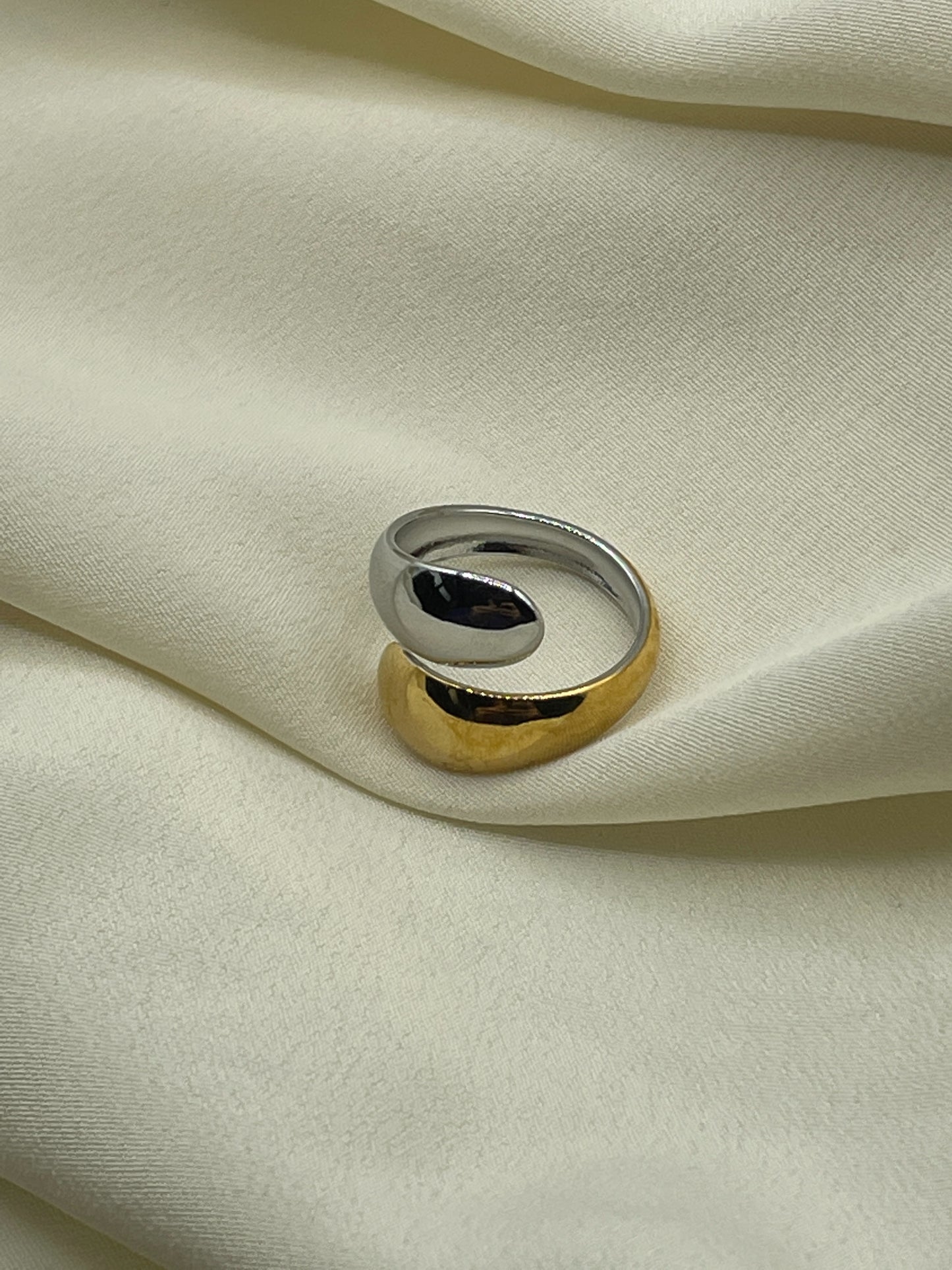 Simple Enlacing Ring Bicolor