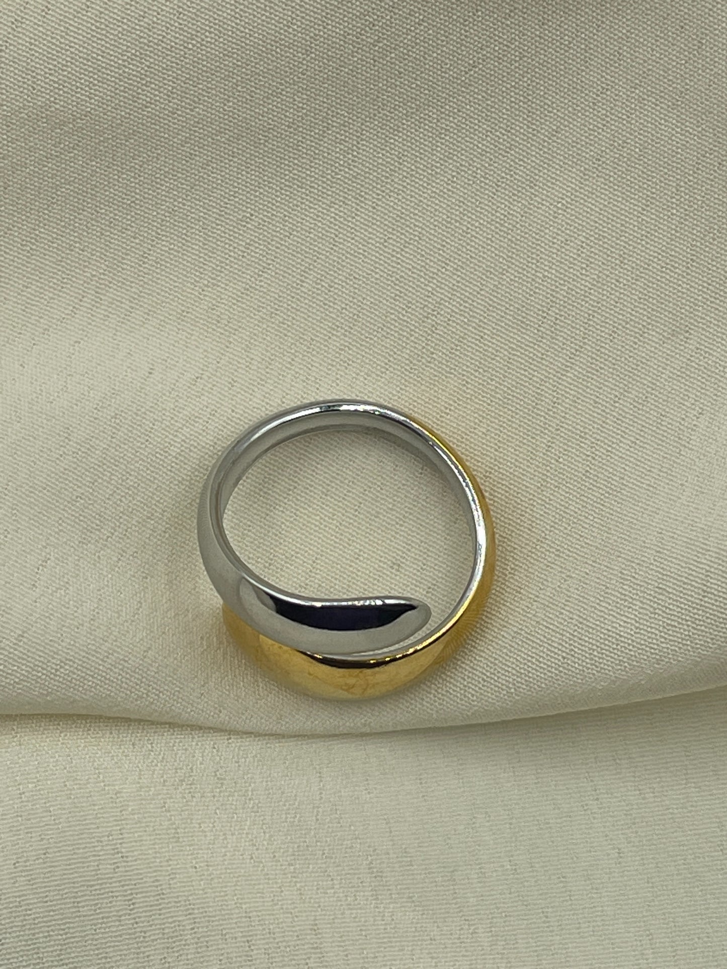 Simple Enlacing Ring Bicolor