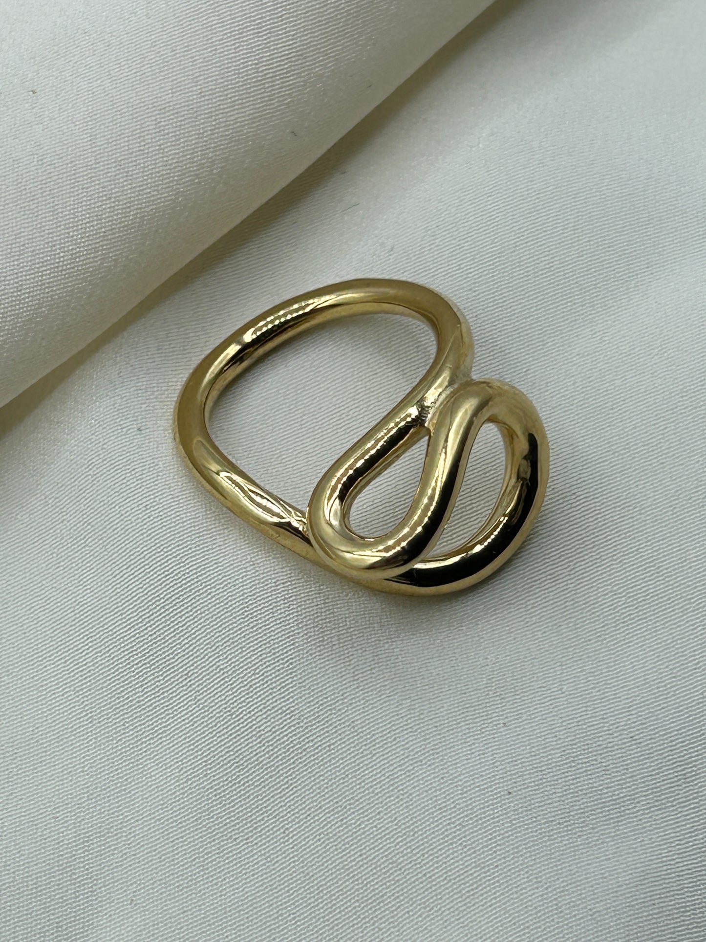 Tangled Line Ring Gold