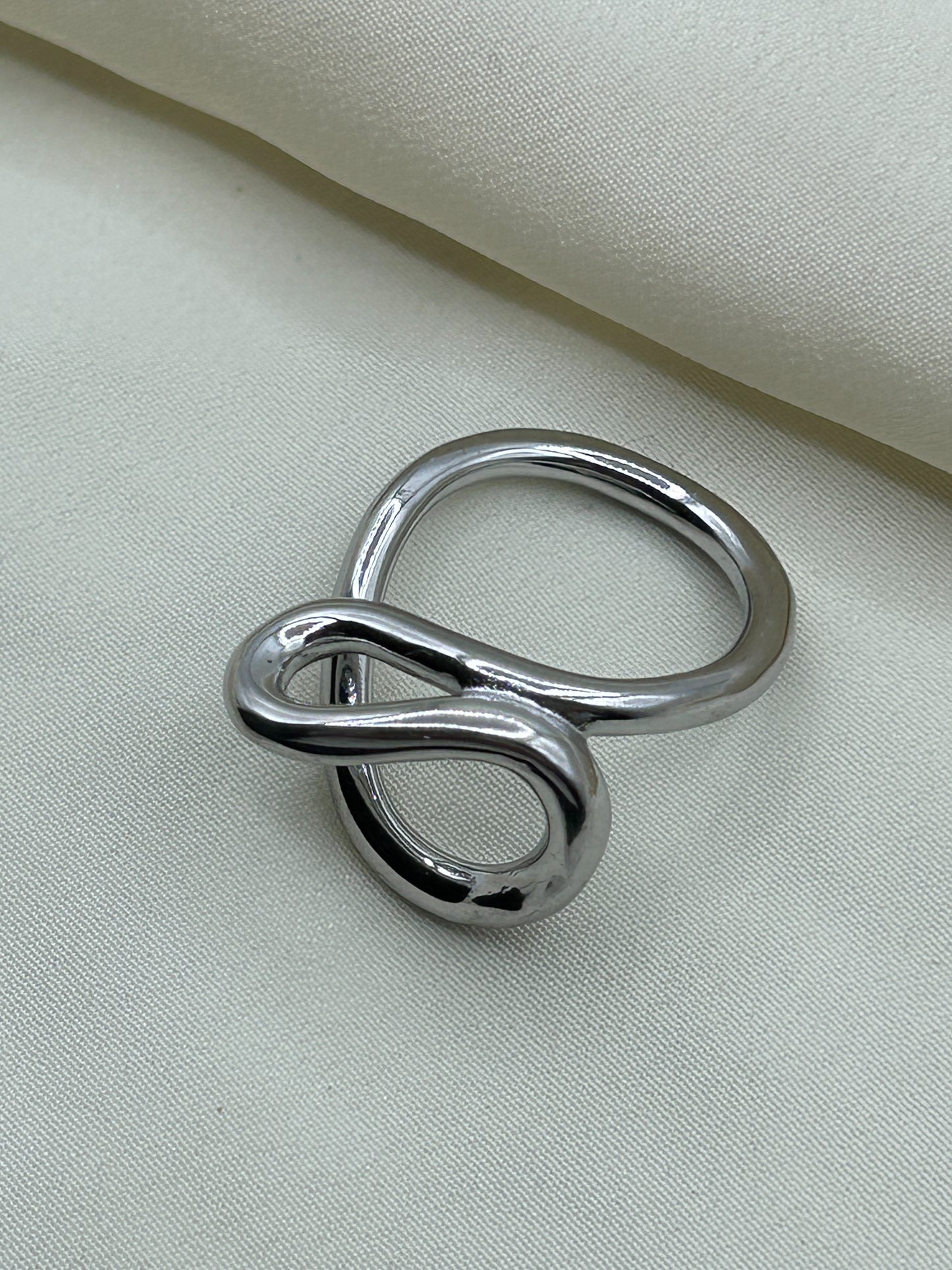 Tangled Line Ring Silver
