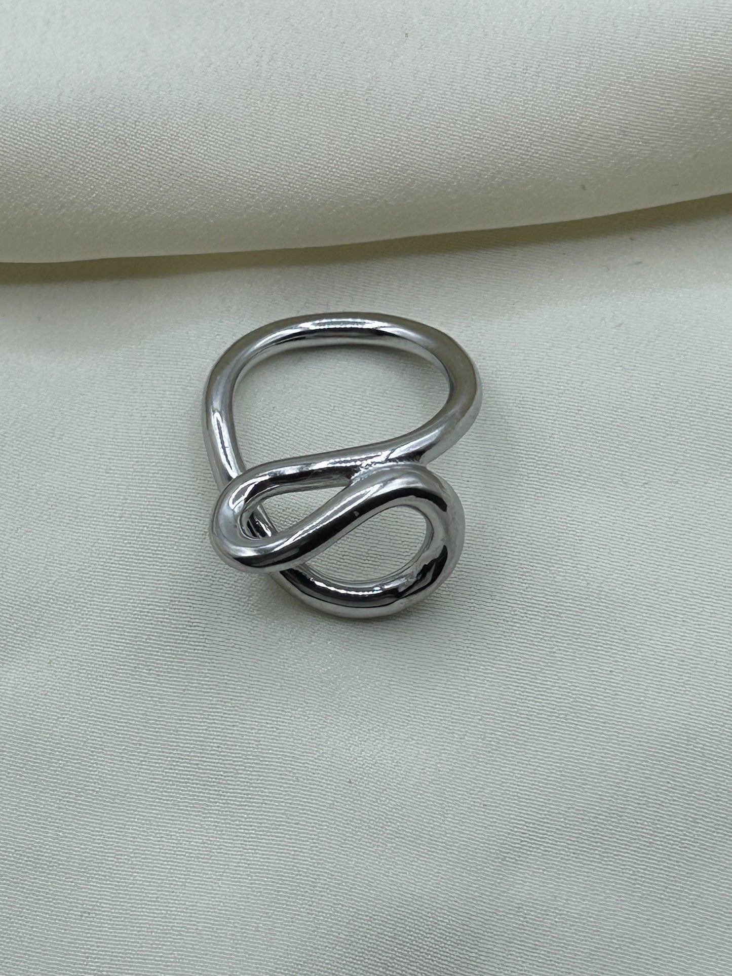 Tangled Line Ring Silver