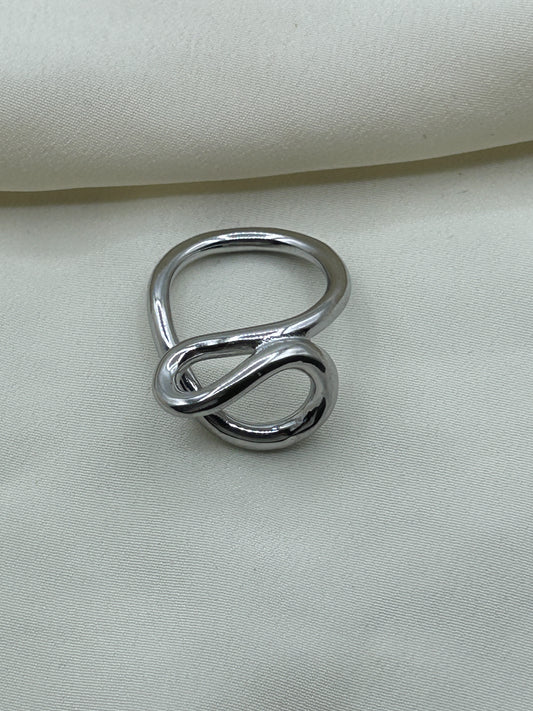 Tangled Line Ring Silver