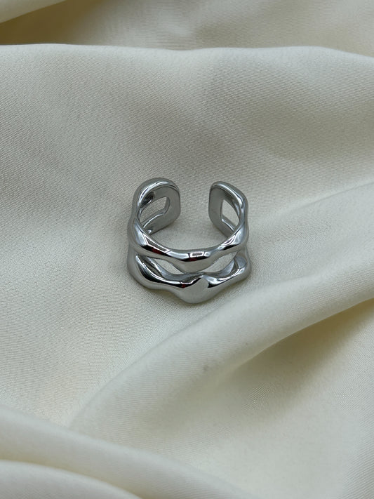Thick Chain Ring Silver