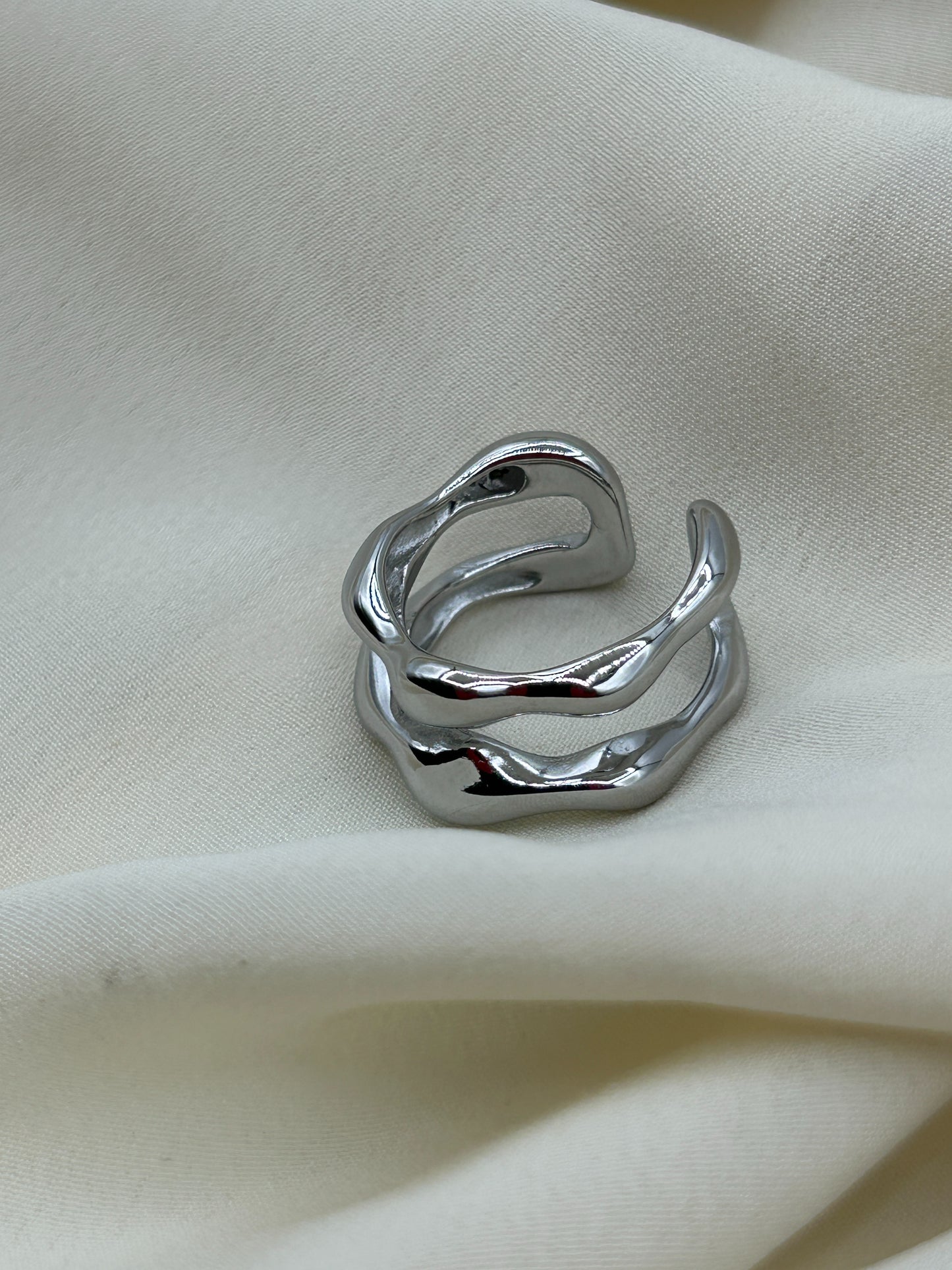 Thick Chain Ring Silver