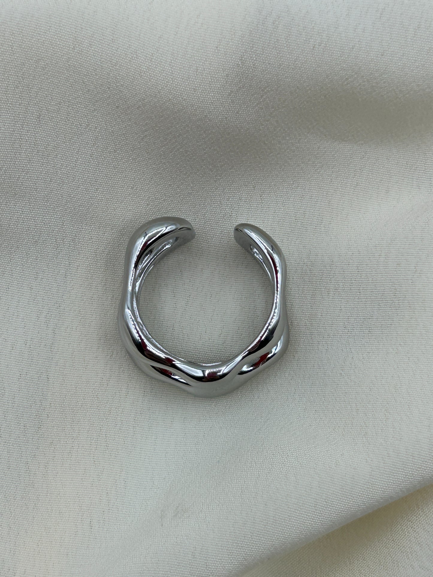 Thick Chain Ring Silver