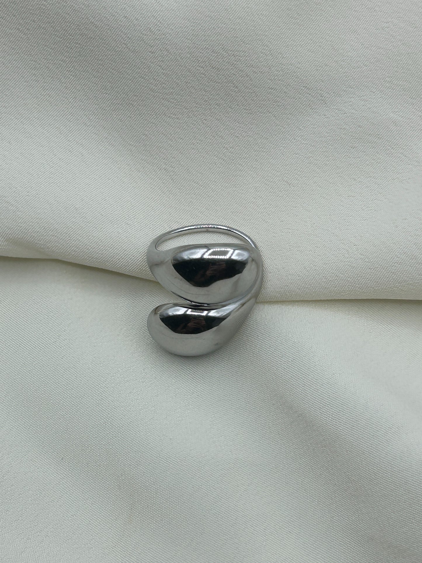 Thick Enlacing Ring Silver