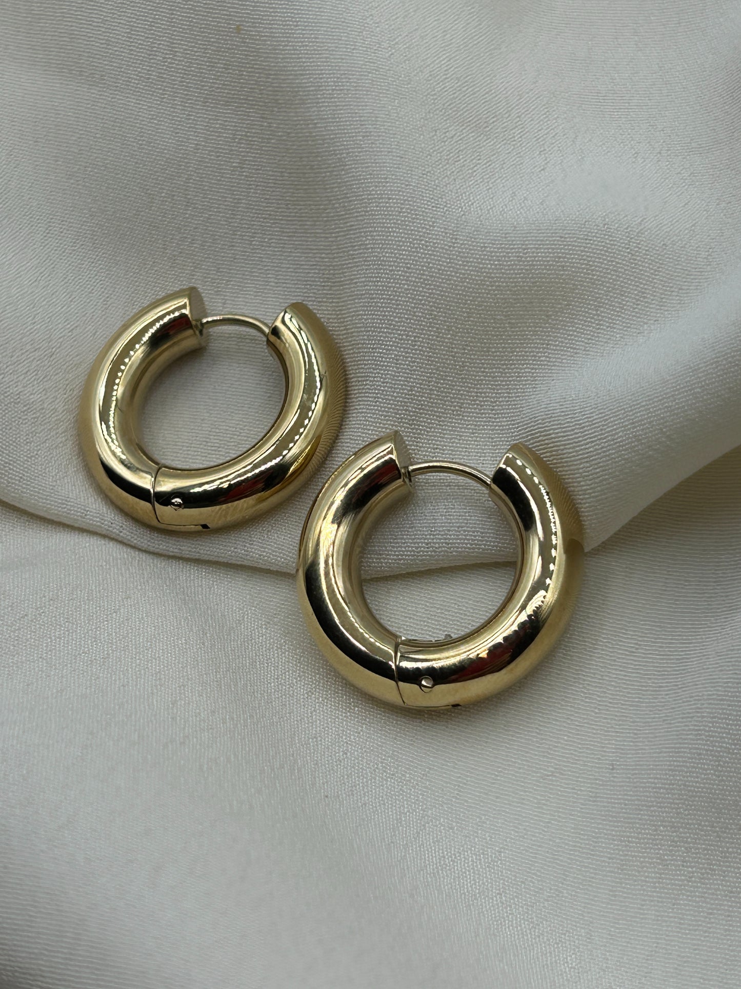Thick Mini Hoops Earrings Gold