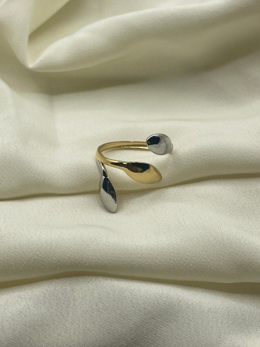 Triple Leaf Ring Bicolor