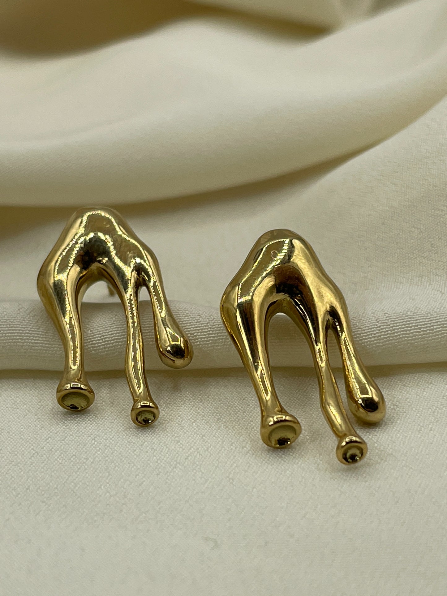 Triple Liquid Gold Earrings