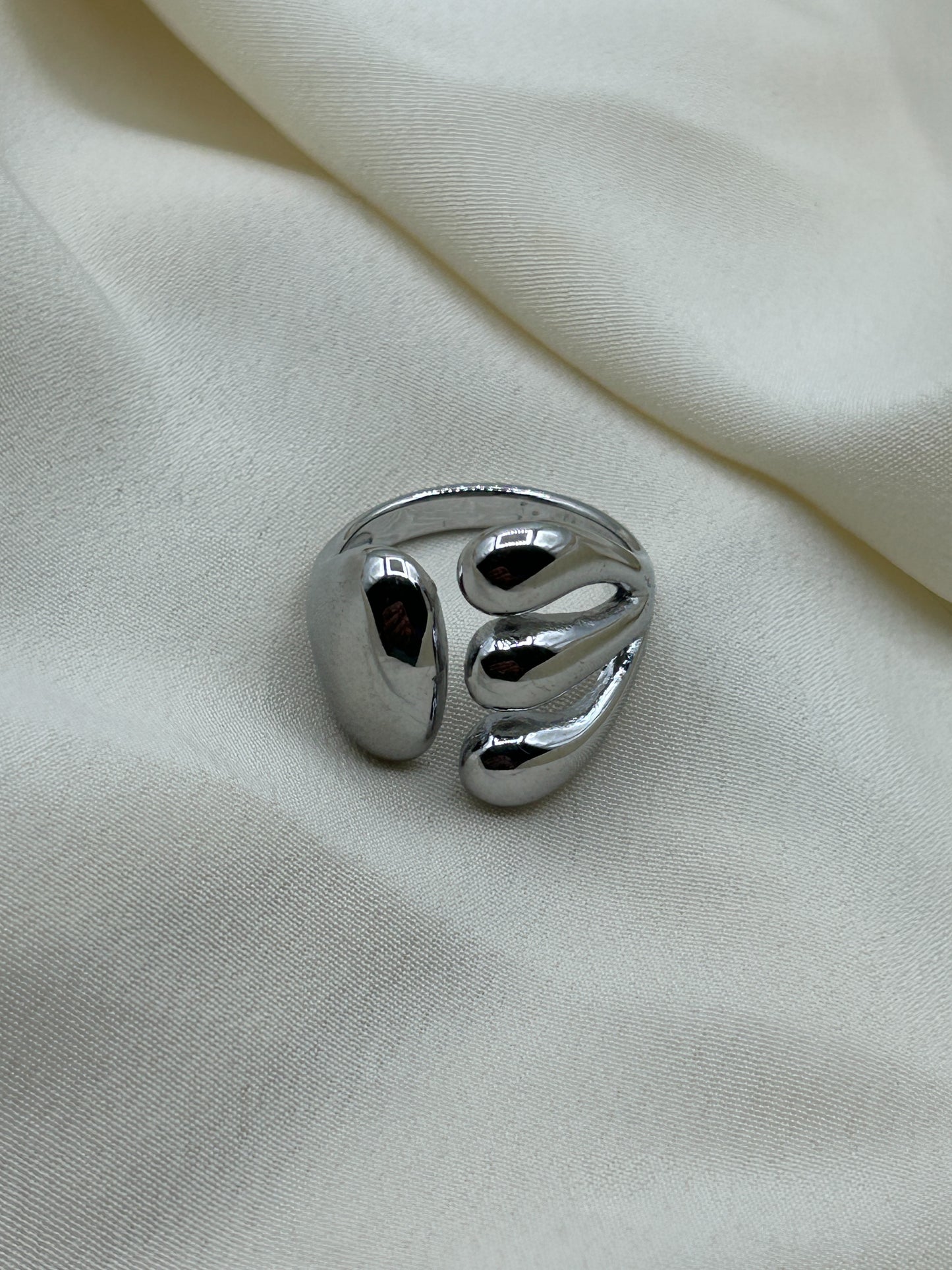 Triple Drop Ring Silver