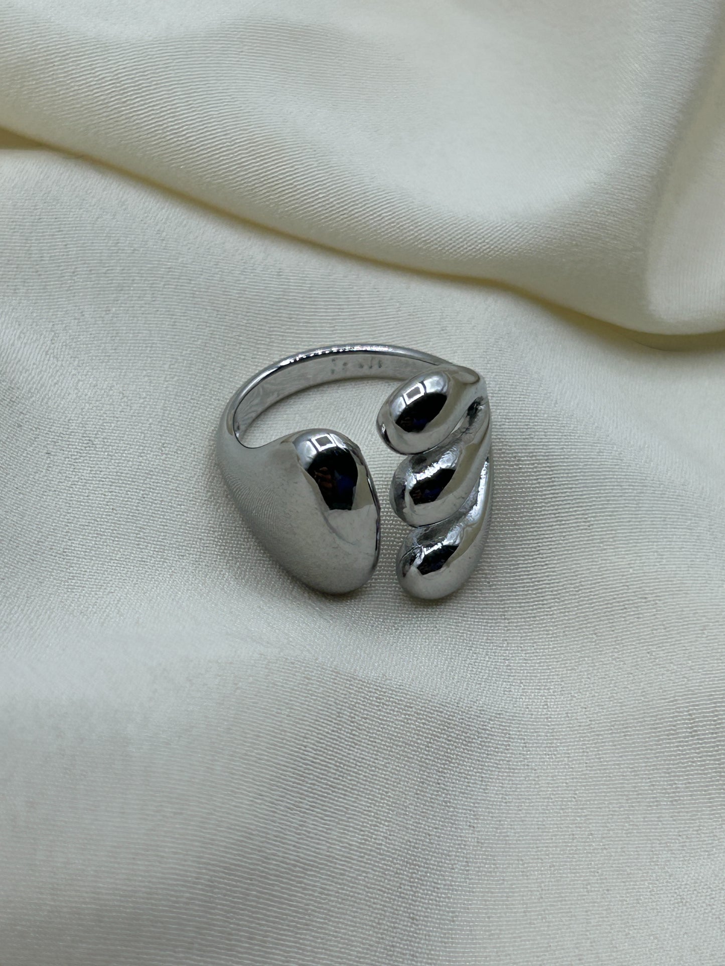 Triple Drop Ring Silver