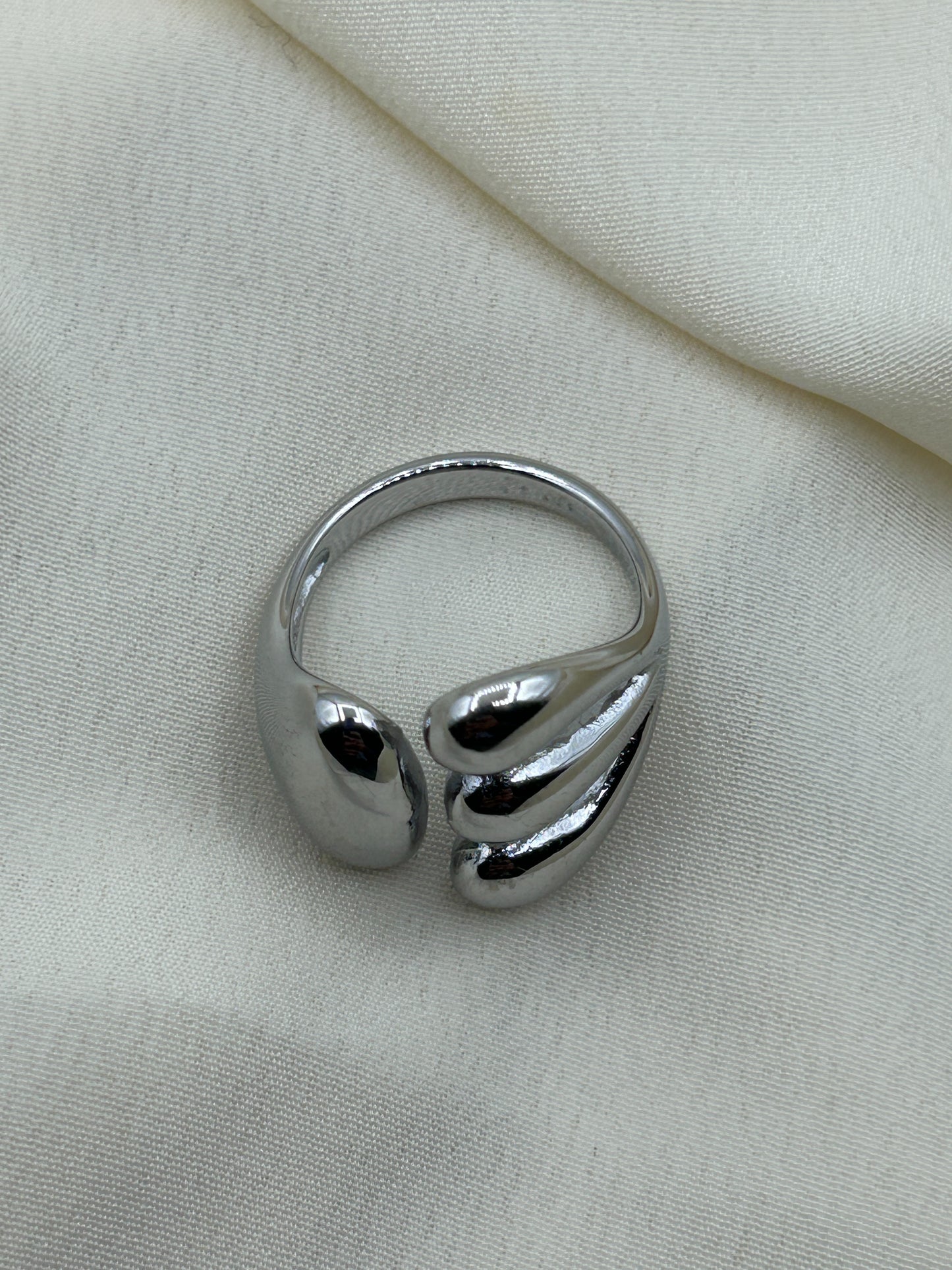 Triple Drop Ring Silver
